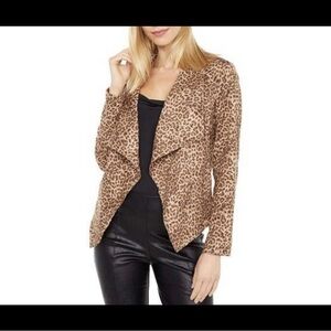 BB DAKOTA Animal Print Faux Suede Jacket Size Small